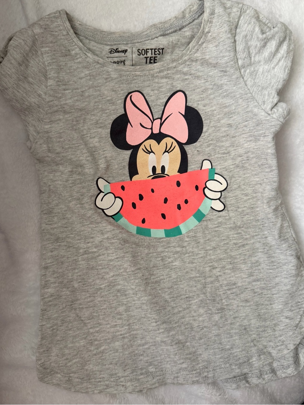 2 Disney Minnie Mouse Gray Tees